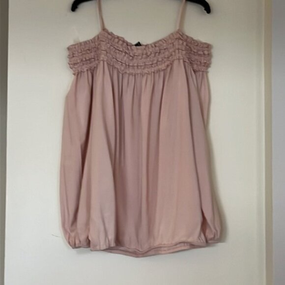 💗 H&M Women’s Light Pink Off-Shoulder Smocked Top | Size 12 - Picture 2 of 12